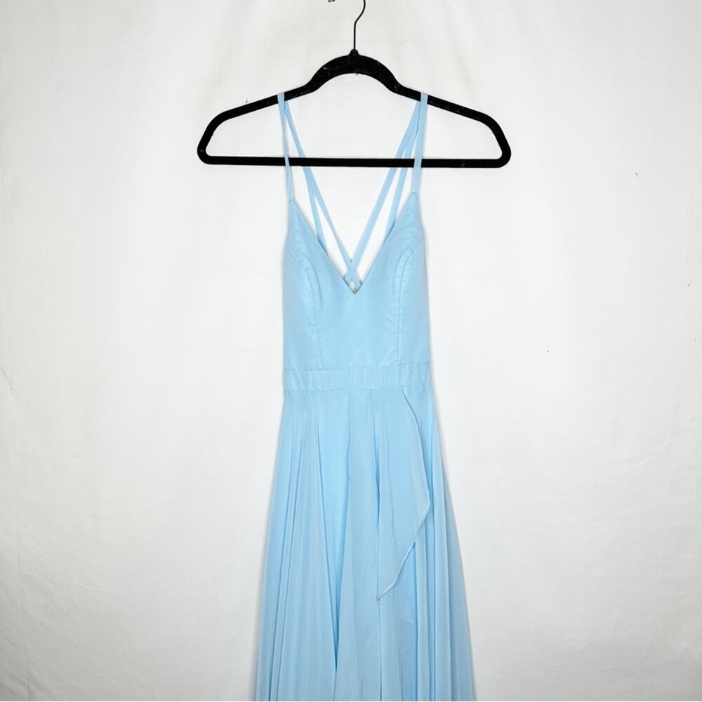 FAVIANA Blue Ruffle Skirt Gown in Size 2 - Picture 2 of 9